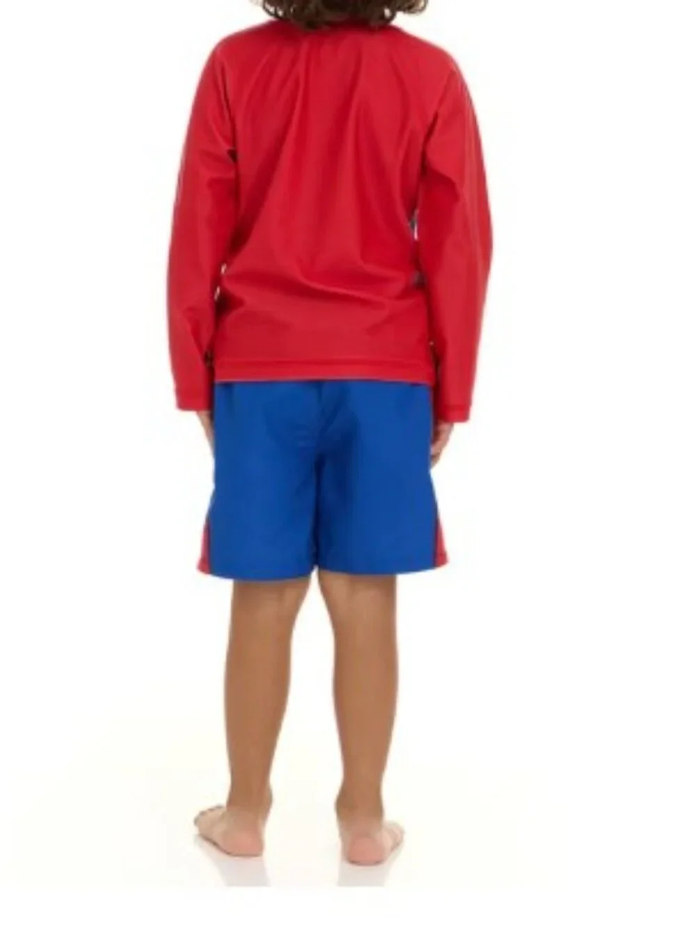 New! Marvel Spiderman Youth 2 Piece Rashguard and Swim Trunk Set